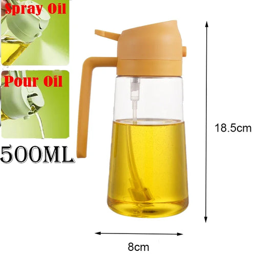 2 in 1 Pour Spray Sprayer Kitchen Fryer Air Spray Oil Dispenser Bottle