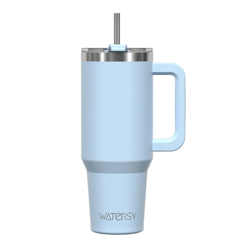 Watersy 40oz/1200ml Tumbler with Handle & Straw Lid Stainless Steel