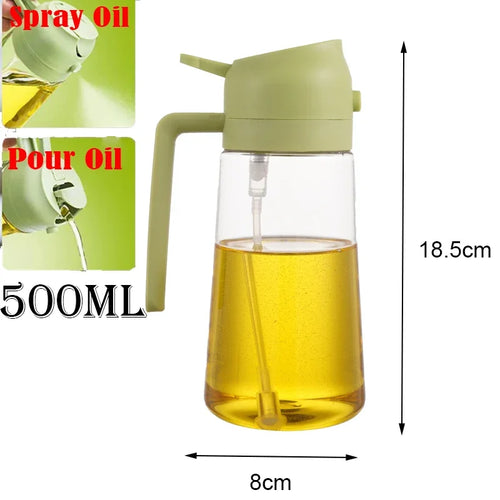 2 in 1 Pour Spray Sprayer Kitchen Fryer Air Spray Oil Dispenser Bottle