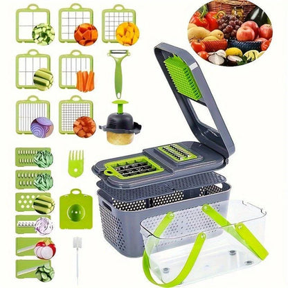 Vegetable Chopper, Multifunctional 16-in-1 Food Chopper, Kitchen