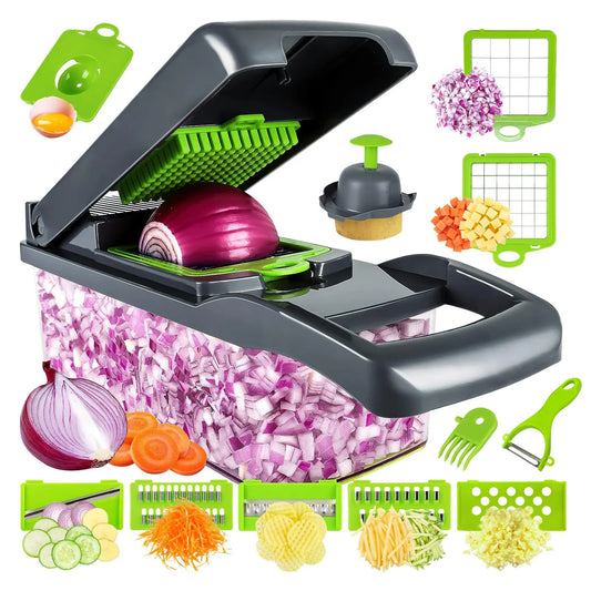 Vegetable Chopper, Multifunctional 16-in-1 Food Chopper, Kitchen