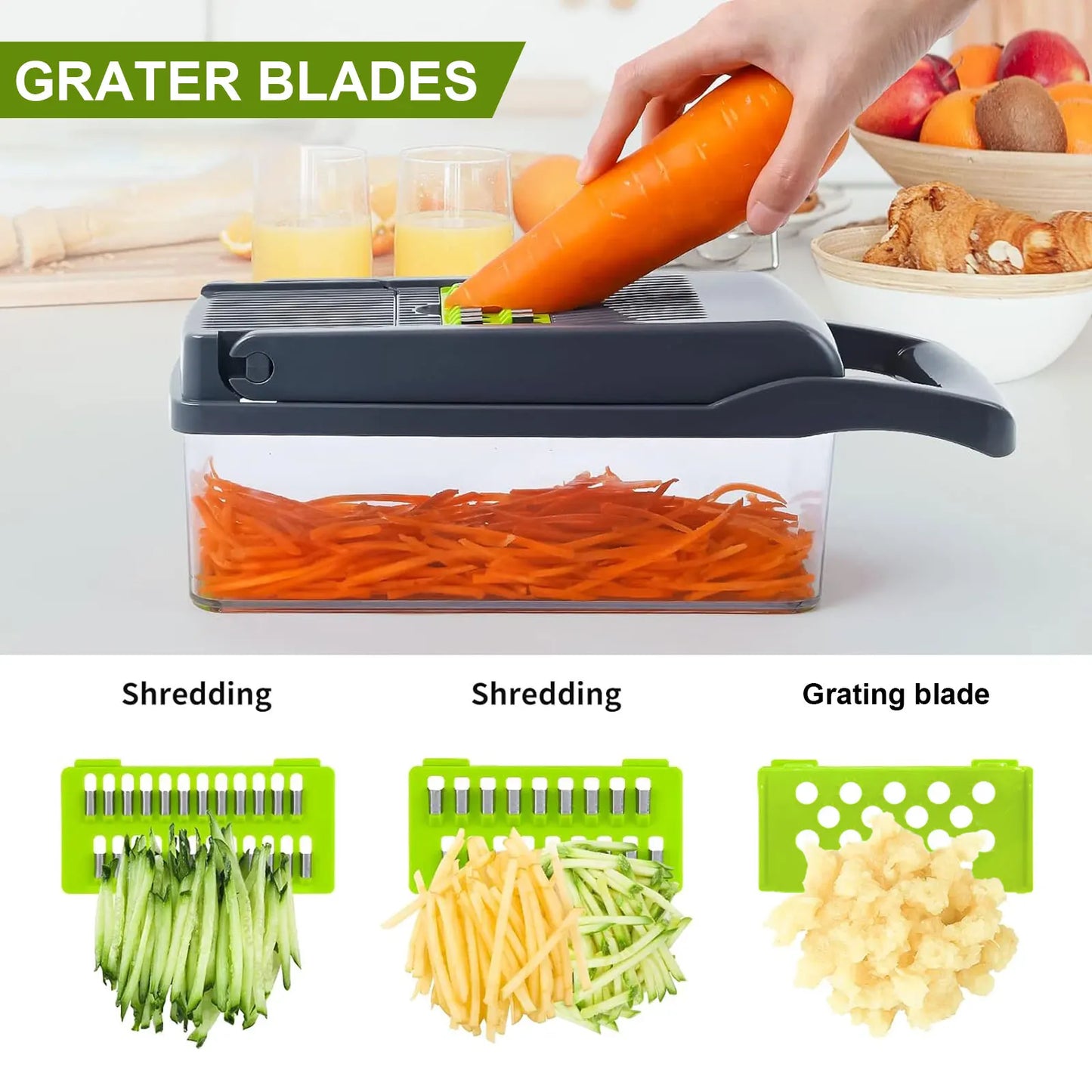 Vegetable Chopper, Multifunctional 16-in-1 Food Chopper, Kitchen