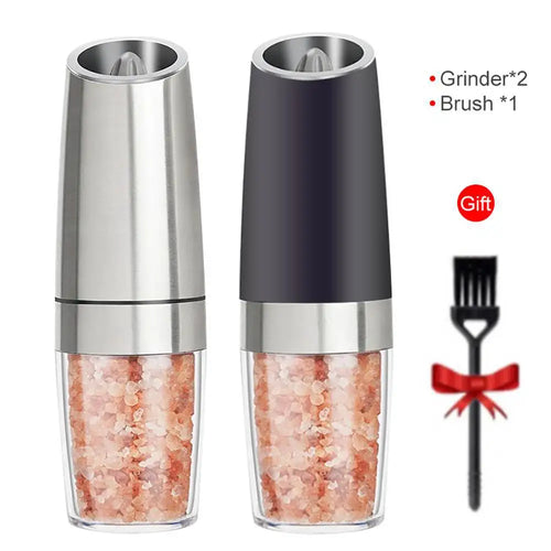 Electric Gravity Salt And Pepper Grinder Set Spice Jar Salt Shaker