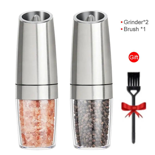 Electric Gravity Salt And Pepper Grinder Set Spice Jar Salt Shaker